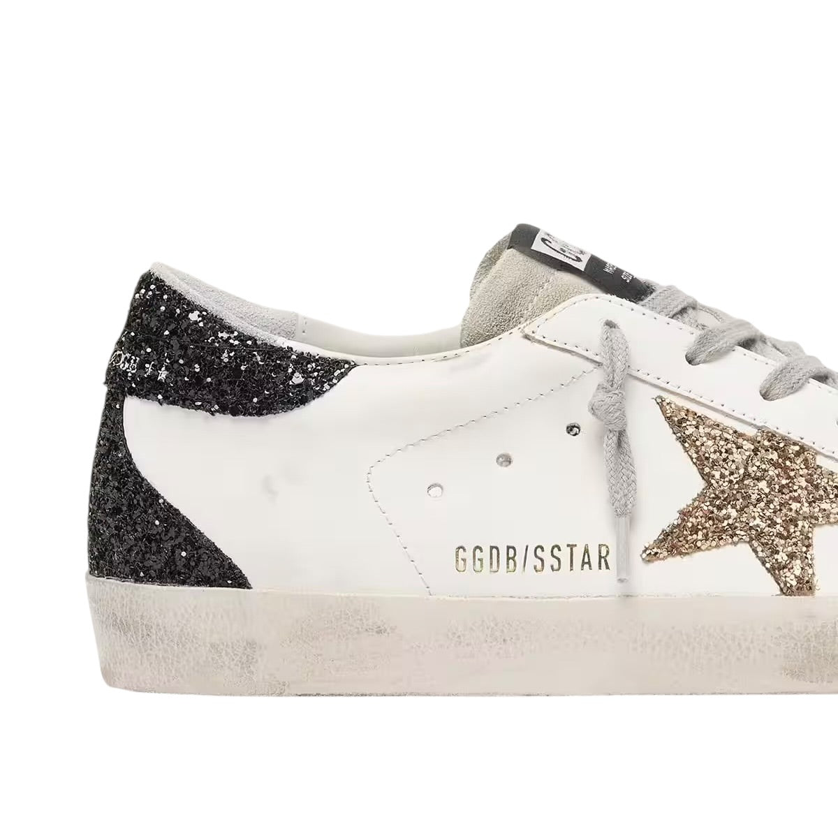 Basket Golden Goose Super-Star à Paillettes Noir