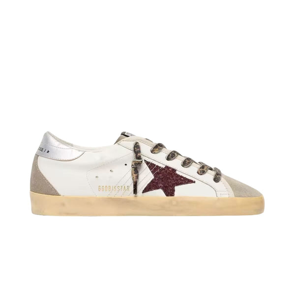 Basket Golden Goose Super-Star à Paillettes Bordeaux
