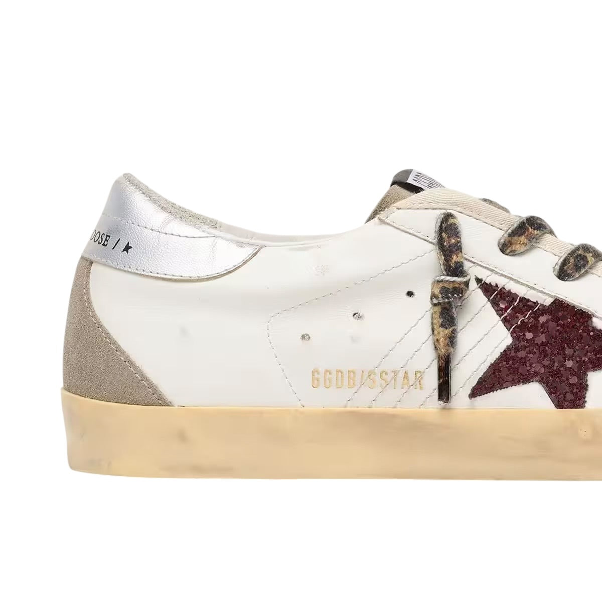 Basket Golden Goose Super-Star à Paillettes Bordeaux
