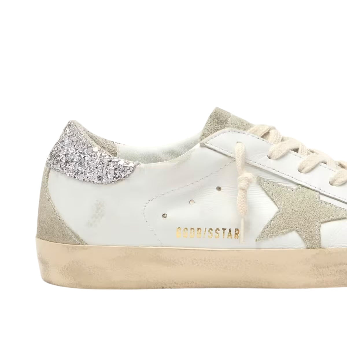 Basket Golden Goose Super-Star à Paillettes Argentées