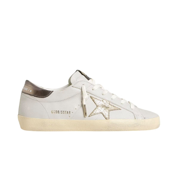 Basket Golden Goose Super-Star en Cuir Craquelé