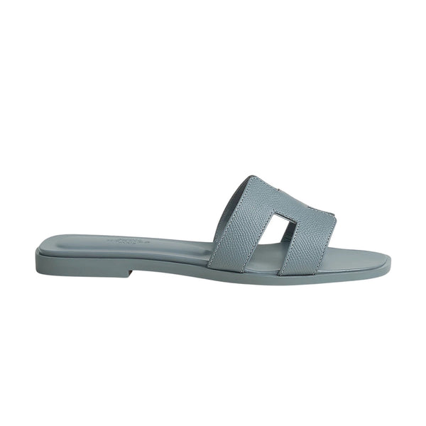 Claquettes Hermès Gris Bleuté